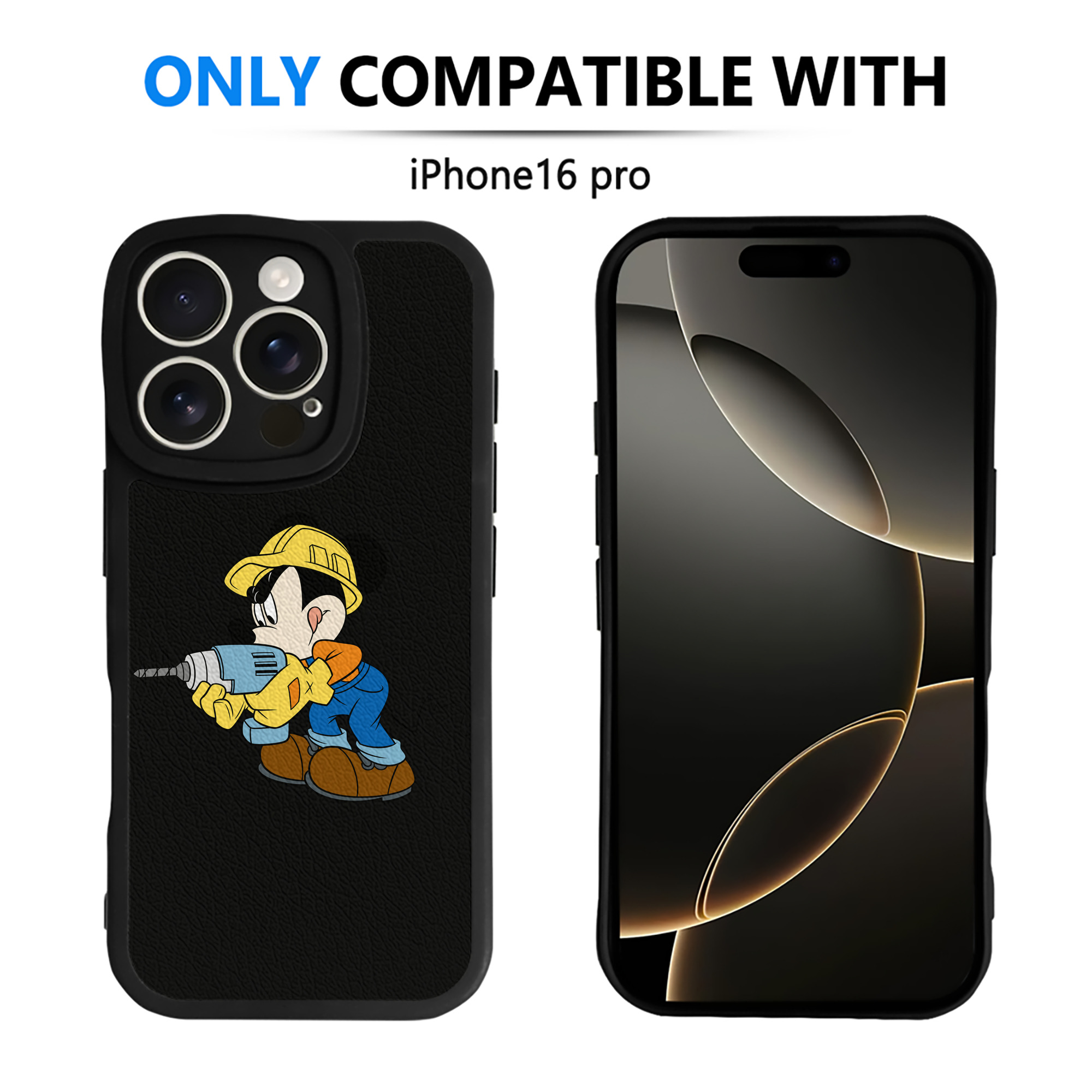 （画像用） ミッキーマウス Mickey Mouse 【iPhone 16シリーズ対応】シリコンスマホケース（レザー調） 材質：シリコン